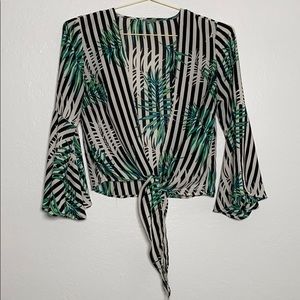 Charlotte Russe Front Tie Bell Sleeve